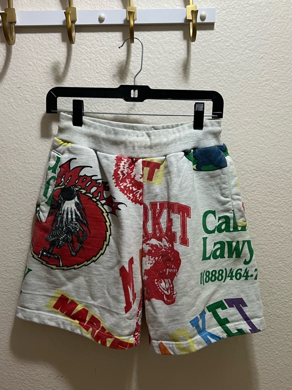 Chinatown Market Monogram AOP Sweatshorts all-over graphic print design